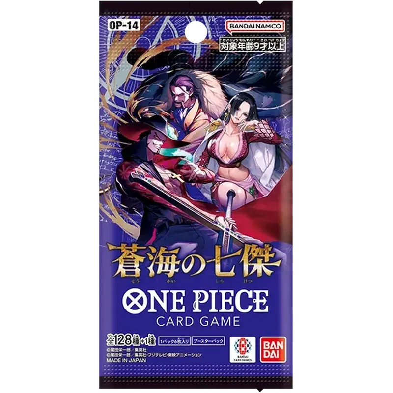 One Piece TCG Japanese  The Azure Sea's Seven OP-14 Booster Box 24 Booster Packs New Sealed