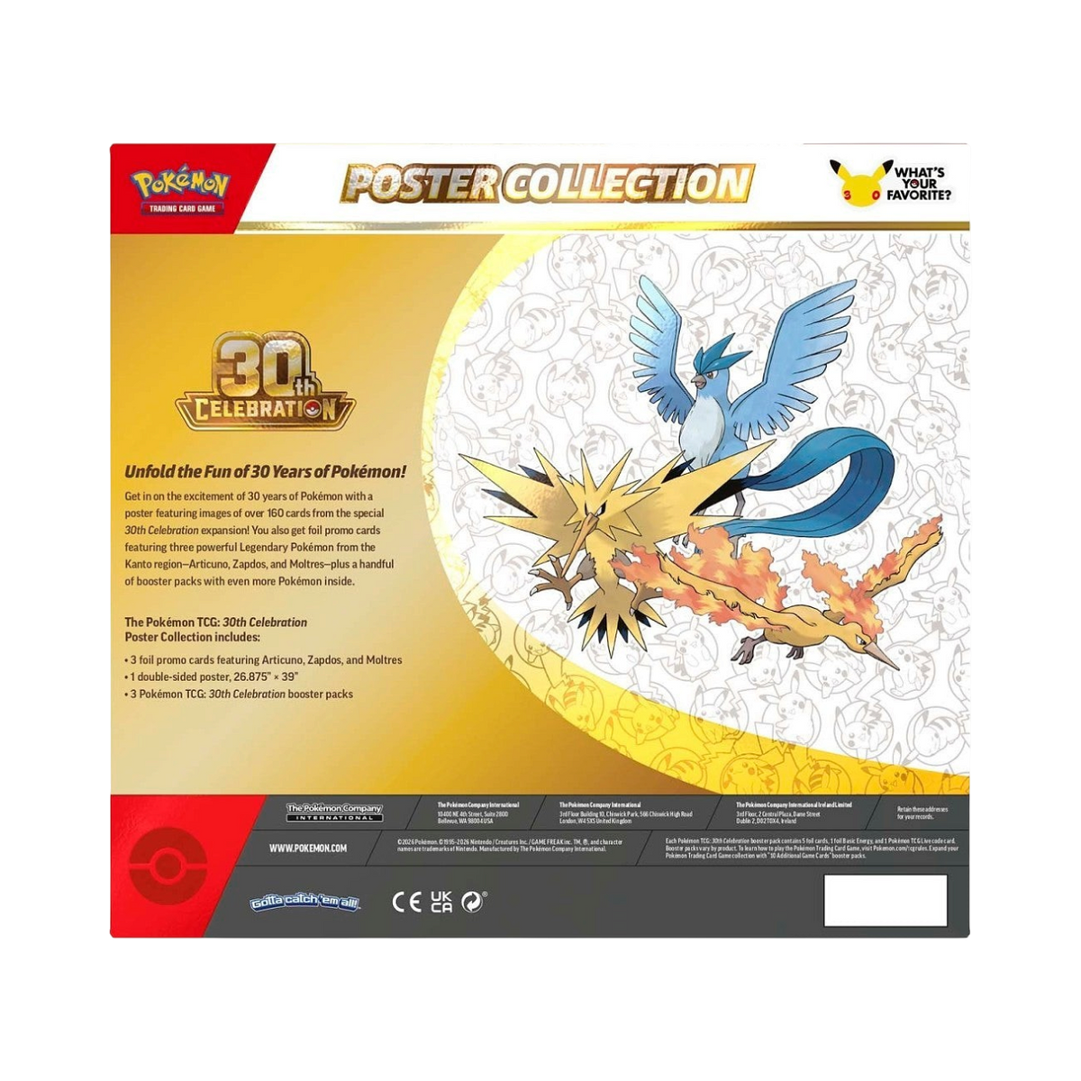 Pokémon TCG English Mega Evolution 30th Celebration M6a Collection Box New Sealed