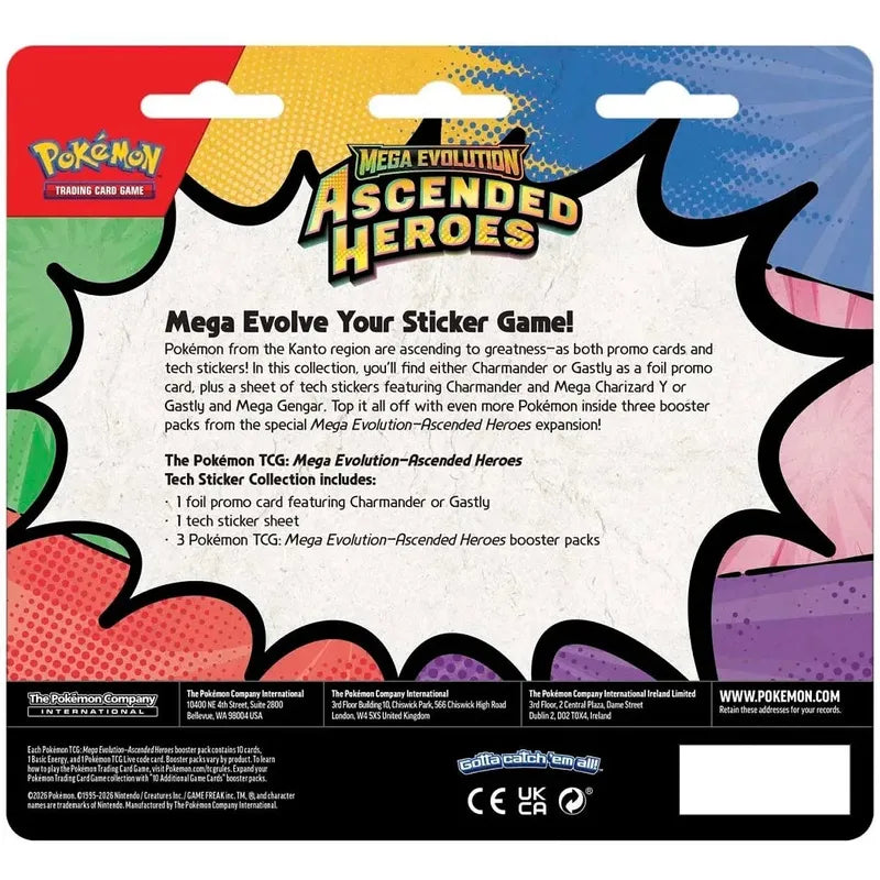 Pokémon TCG English Mega Evolution Ascended Heroes ME02.5 Blister Pack 3 Booster Packs New Sealed