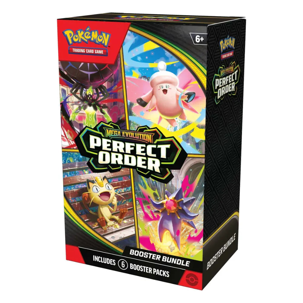 Pokémon TCG English Mega Evolution Perfect Order ME03 Booster Bundle 6 Booster Packs New Sealed