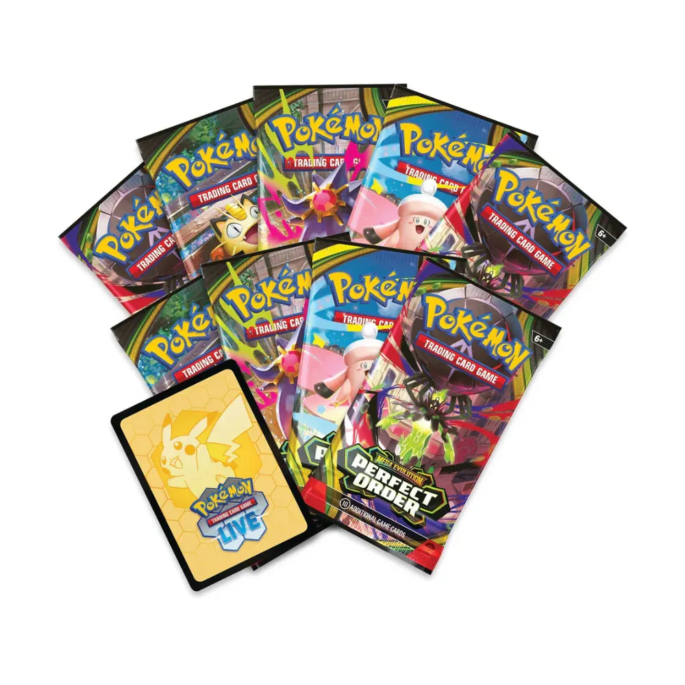 Pokémon TCG English Mega Evolution Perfect Order ME03 Elite Trainer Box 9 Booster Packs New Sealed