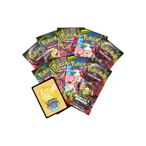 Pokémon TCG English Mega Evolution Perfect Order ME03 Elite Trainer Box 9 Booster Packs New Sealed