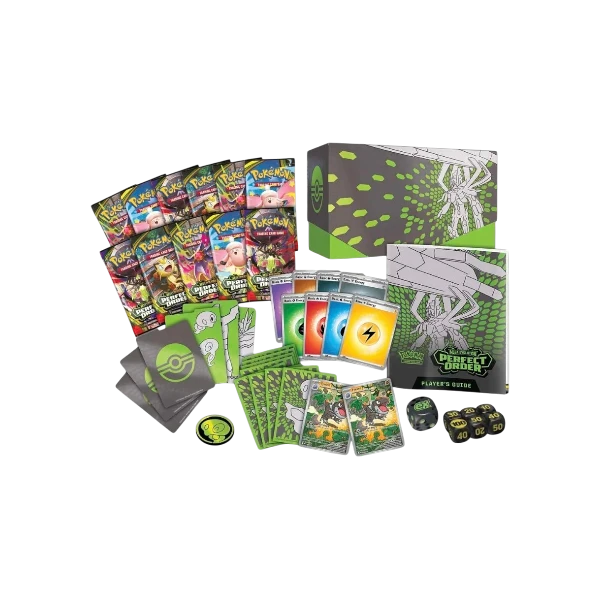 Pokémon TCG English Mega Evolution Perfect Order ME03 Pokemon Center Elite Trainer Box 11 Booster Packs New Sealed