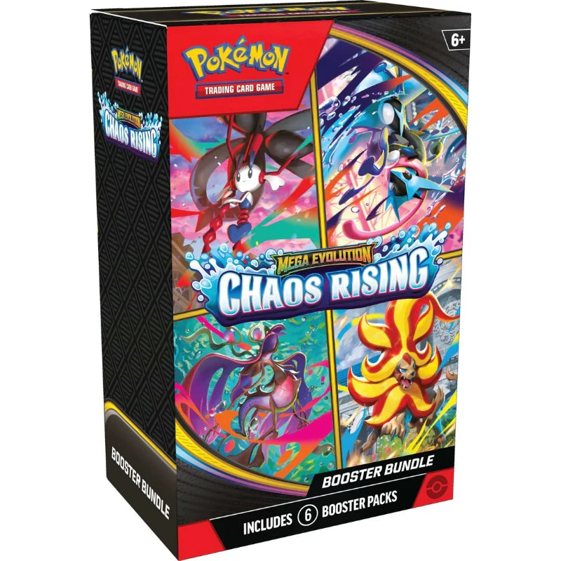 Pokémon TCG English Mega Evolution Chaos Rising ME04 Booster Bundle 6 Booster Packs New Sealed