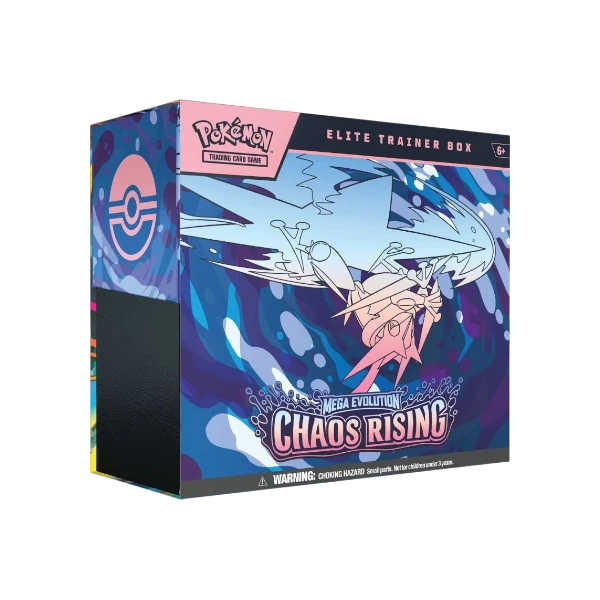 Pokémon TCG English Mega Evolution Chaos Rising ME04 Elite Trainer Box 9 Booster Packs New Sealed