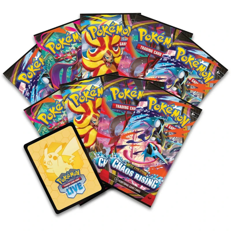 Pokémon TCG English Mega Evolution Chaos Rising ME04 Elite Trainer Box 9 Booster Packs New Sealed