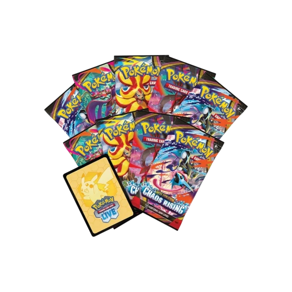 Pokémon TCG English Mega Evolution Chaos Rising ME04 Elite Trainer Box 9 Booster Packs New Sealed