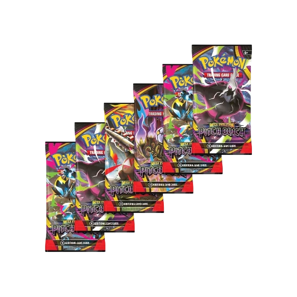 Pokémon TCG - Mega Evolution - Pitch Black Booster Bundle (6 Packs)