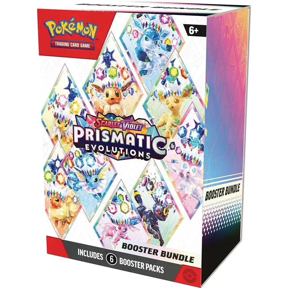 Pokémon TCG English Scarlet & Violet Prismatic Evolutions SV08.5 Booster Bundle 6 Booster Packs New Sealed