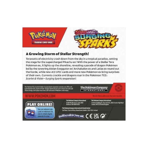 Pokémon TCG English Scarlet & Violet Surging Sparks SV08 Booster Box New Sealed