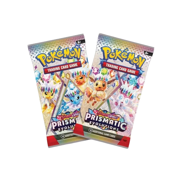 Pokémon TCG English Scarlet & Violet Prismatic Evolutions SV08.5 Tin 2 Booster Packs New Sealed
