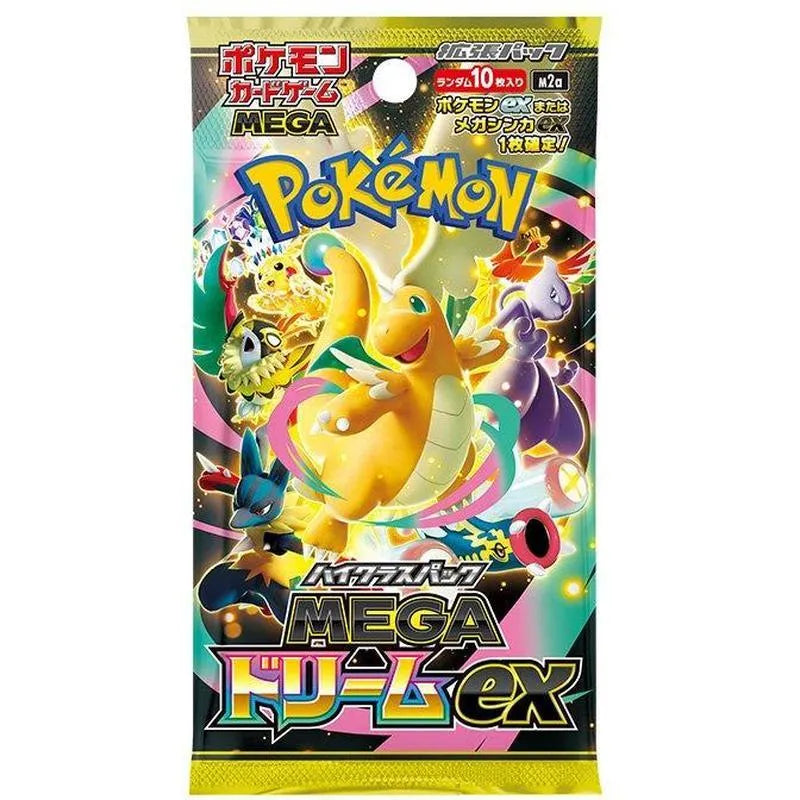 Pokémon TCG Japanese Mega Evolution Mega Dream ex M2A Booster Box 10 Booster Packs New Sealed