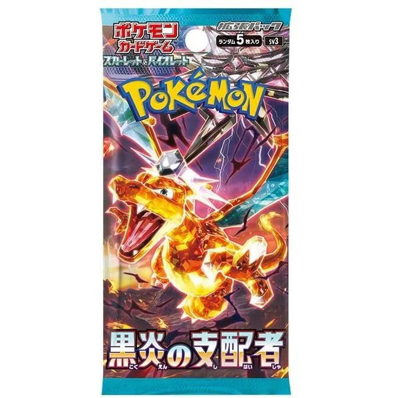 Pokémon TCG Japanese Scarlet & Violet Ruler of the Black Flame SV3 Booster Box 30 Booster Packs New Sealed
