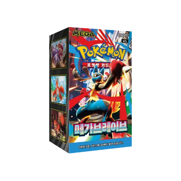 Pokémon TCG Korean Mega Evolution Mega Brave M1L Booster Box 30 Booster Packs New Sealed