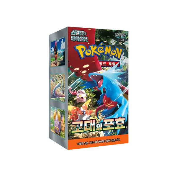 Pokémon TCG Korean Scarlet & Violet Ancient Roar SV4K Booster Box 30 Booster Packs New Sealed